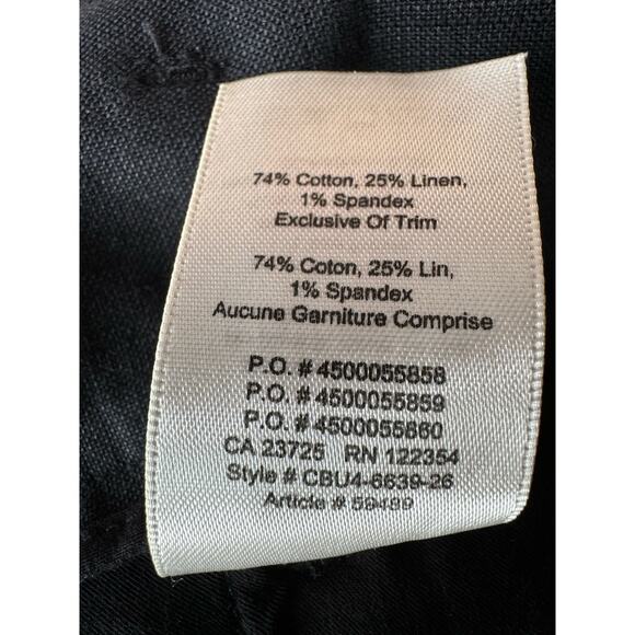 High waisted pleated linen black shorts pockets by Wilfred with linen size 10 - Picture 12 of 16